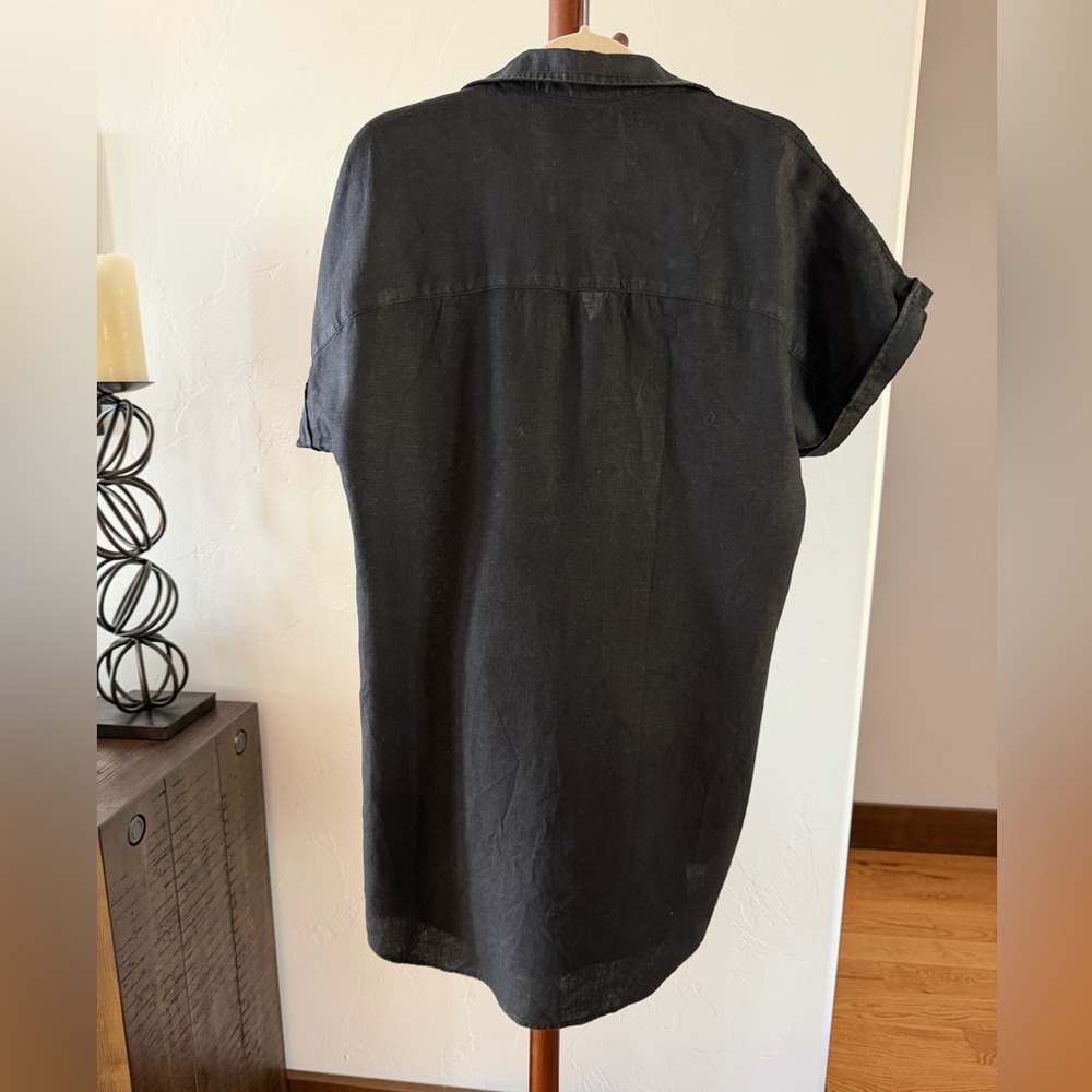 Frank & Eileen Grayson The Artist Short Sleeve Linen Dress in Black Size 1 (XS) - Picture 11 of 11